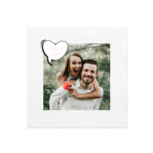 Heart Bubble Custom Photo Napkin