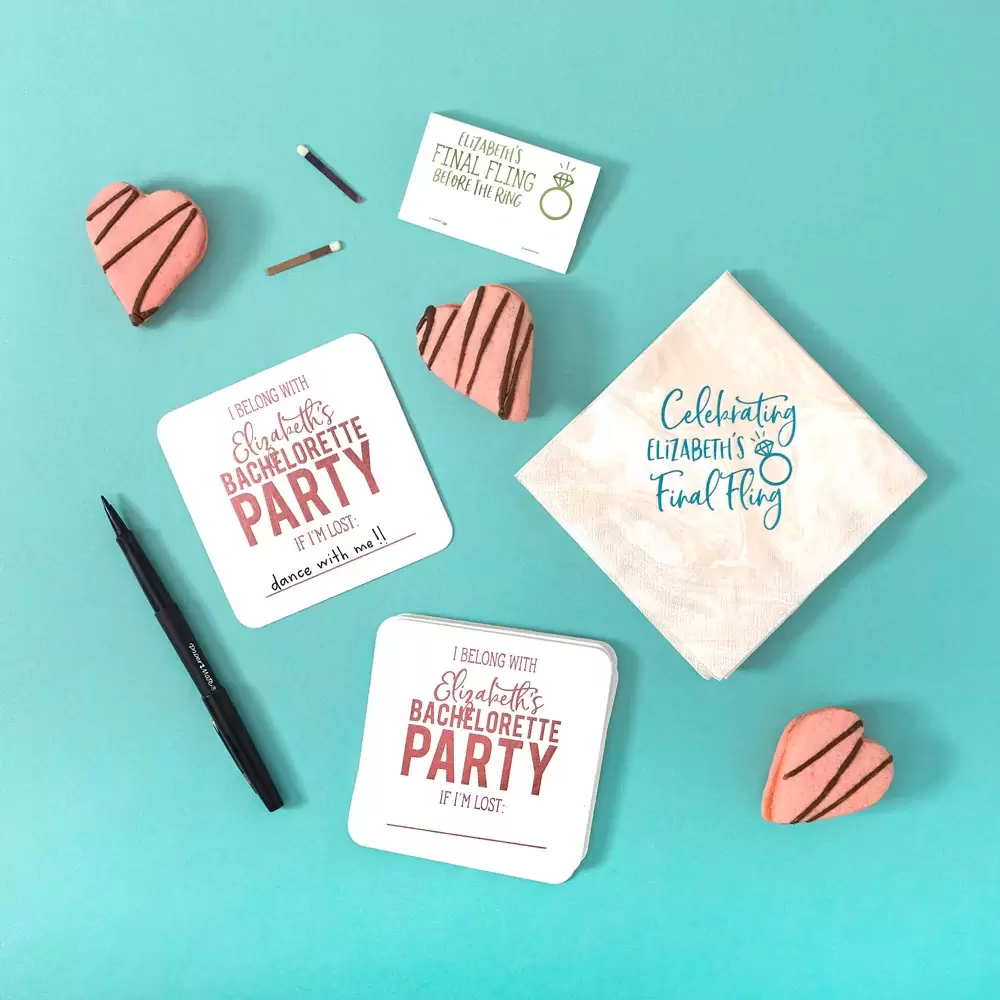 custom designed bachelorette party accessories
