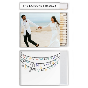 Our personalized White Classic Custom Photo Matchbox with Matte Black Ink Digital Print Colors and Matte Fuchsia Ink Digital Print Colors will add that special attention to detail that cannot be overlooked.
