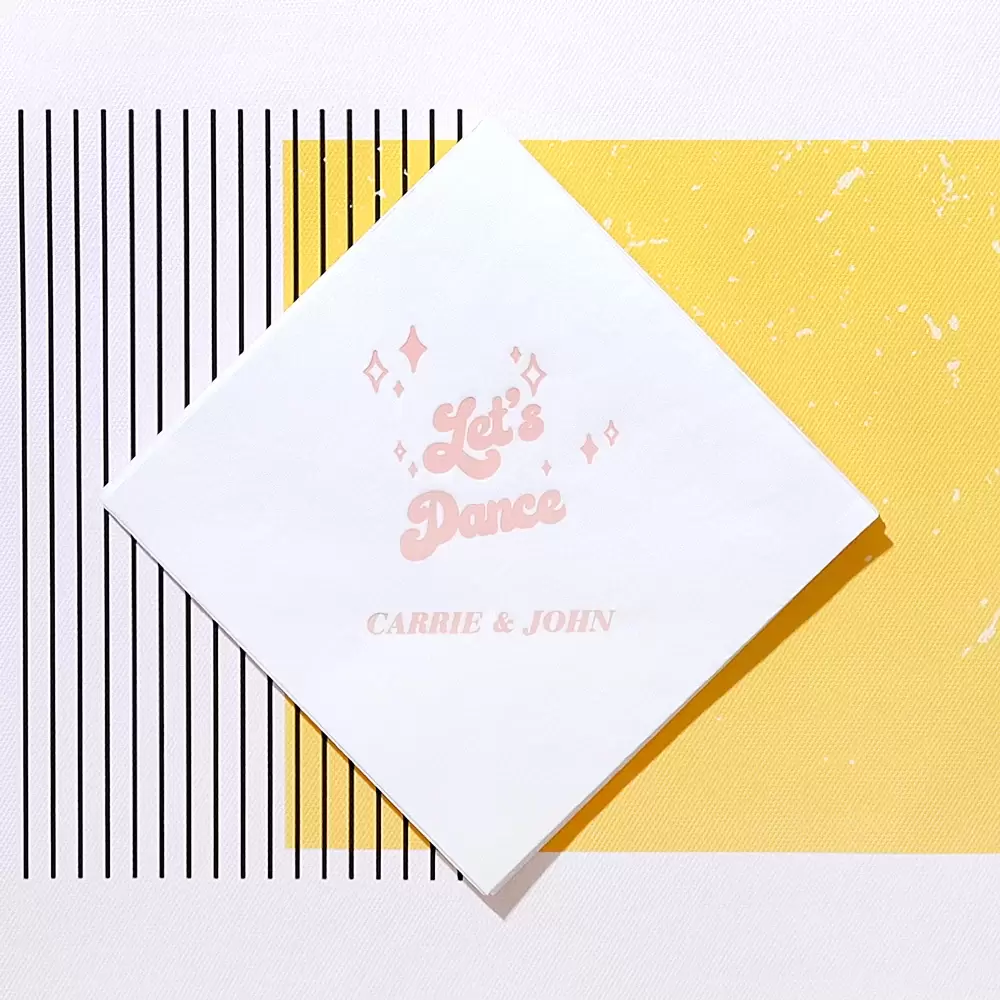 Ink printed custom cocktail napkin