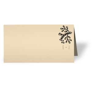 Floral Initials Place Card