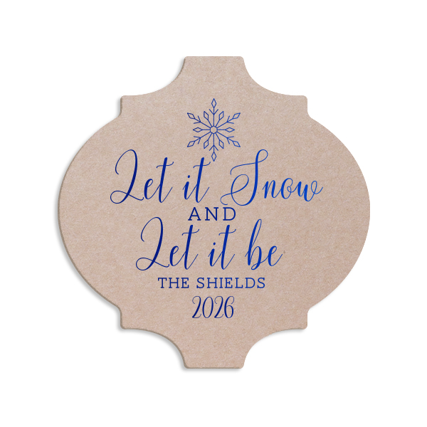Our beautiful custom Blush with Kraft back Ornament Coaster with Matte Fuchsia Foil has a Snowflake4 graphic and is good for use in Christmas, Holiday themed parties and will look fabulous with your unique touch. Your guests will agree!