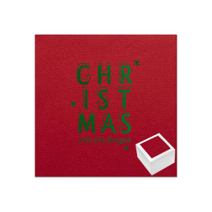 Give a unique present with someone's family name on it. Christmas Text Shadow Napkin Reception Set will be your perfect choice!