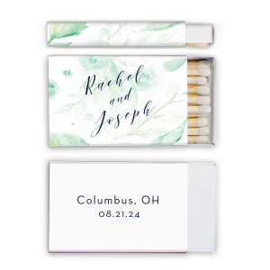 ForYourParty's elegant White Classic Custom Photo Matchbox with Matte Navy Ink Digital Print Colors and Matte Fuchsia Ink Digital Print Colors will impress guests like no other. Make this party unforgettable.