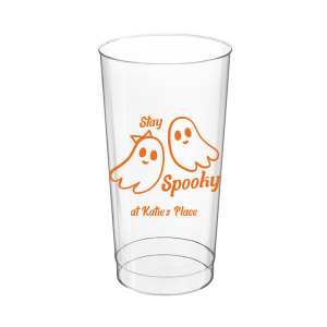 Get groovy this spooky season with the Groovy Halloween Cup. Our custom and cute Halloween decor will add a memorable touch at your Halloween party. Featuring two adorable ghosts, personalize teh design with your own name. 