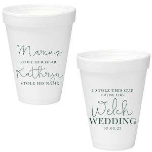 Romantic Names Foam Cup, 16oz Foam Cup