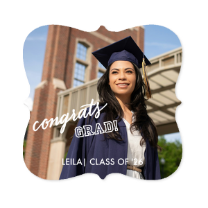Celebrate your hard work with our custom photo Congrats Grad! drinks coasters.  Featuring a classic collegiate design and edge to edge printing for your photograph, these drinks coasters will put your graduate front and center during the celebration.