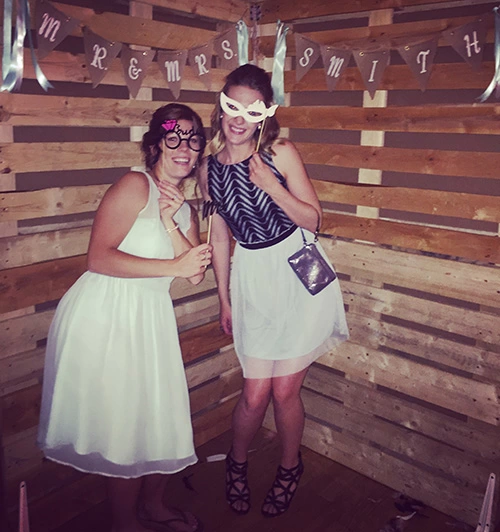 Rustic wedding photo booth