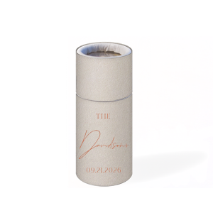 Celebrate your love with a spark of style using the Boho Terracotta Elegant Wedding Matchbook from the chic and moody fall wedding collection. The word "The" introduces your union in a distinguished serif font, leading to your shared last name in a flowing script. Complete this personalized piece with your wedding date, all set against the backdrop of warm, earthy tones.