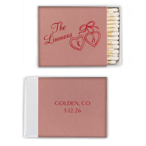 Show your ever-lasting commitment with the Heart Locket Matchbox. Whether you need a memento or souvenir for weddings, engagements or anniversaries, the customizable product comes in your choice of color and style to make your special party event one to remember forever.