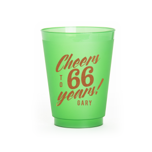 Vintage Cheers To Years Frost Flex Cup