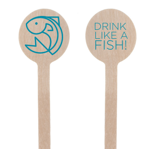 Swirl your drinks with a splash of whimsy using the Fish Stir Stick, perfect for beach-themed celebrations. One side flaunts a playful, leaping fish design, while the other side can be personalized to echo the joy of your event.