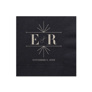 Line Frame Initials Napkin