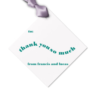 Meet our new customizable Thank You So Much Letterpress Tag with an amazing graphics together with your name branded on it. Showcase your style in every detail of your party's theme!