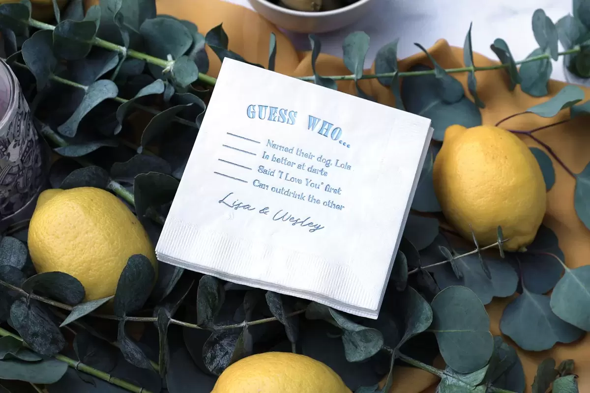 custom cocktail napkin