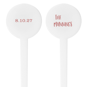 The Dual Charm Stir Stick elegantly blends a classic, bold date inscription with a whimsical, handcrafted family name script, lending a personalized touch to your celebratory drinks. Create a lasting impression at your with stylish accents that are fashionable and functional. Perfect for adding a bespoke element to weddings, anniversaries, or family gatherings.