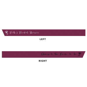 Add a festive swirl to the bridal shower with the Cheers to the Bride Shower Ribbon, toasting to the guest of honor. Adorned with a playful wine glass and the bride's name, this ribbon weaves merriment throughout the décor, echoing joyful 'Cheers to the Bride' from every angle.