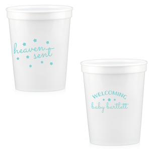 Personalized Baby Shower Stadium Cups - GB Design House