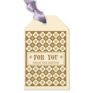 This is the chance for you to celebrate this event like never before and leave unforgettable moments behind. Adding this Retro Flowers Letterpress Tag on your gift will make that happen! Give your closest ones a nice surprise! 