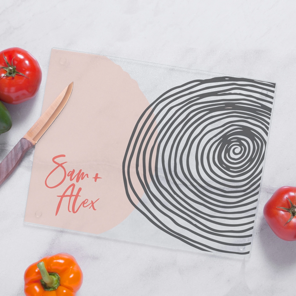 Create personalized glass cutting boards for the people on your gift list this year!