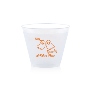 Get groovy this spooky season with the Groovy Halloween Cup. Our custom and cute Halloween decor will add a memorable touch at your Halloween party. Featuring two adorable ghosts, personalize teh design with your own name. 