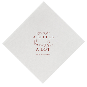 Our personalized Ballet Pink Cocktail Napkin with Matte Black Foil are a must-have for your next event—whatever the celebration!