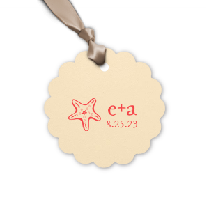 Our beautiful custom Stardream Crystal White Rectangle Gift Tag with Matte Navy Foil has a Starfish graphic and is good for use in Beach/Nautical themed parties and can be personalized to match your party's exact theme and tempo.