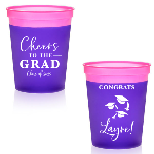 Our custom Teal 16 oz Stadium Cup with Matte White Ink Cup Ink Colors has a Caps Thrown graphic and is good for use in Graduation themed parties and will make your guests swoon. Personalize your party's theme today.