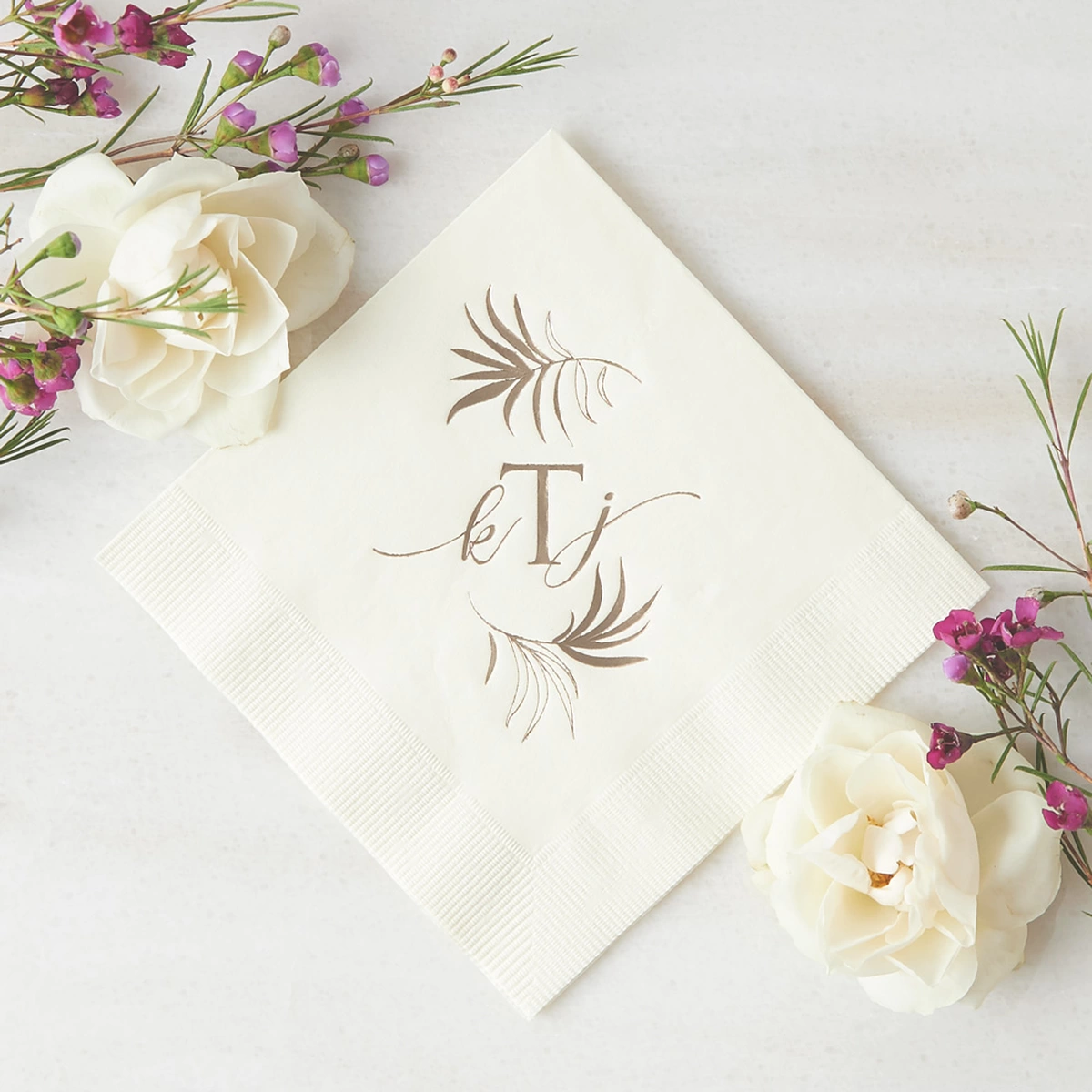 custom designed fall boho cocktail napkin