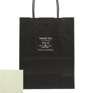 Express heartfelt thanks with the Floral Thank You Wedding Gift Bag, adorned with hand-drawn blooms and a sincere stacked message. This energetic design, featuring the couple's names, offers a sweet token of appreciation for your cherished guests.