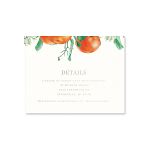 Orange Blossom Details Card
