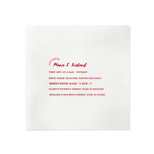 ForYourParty's elegant Merlot Cocktail Napkin with Matte Ivory Foil couldn't be more perfect. It's time to show off your impeccable taste.