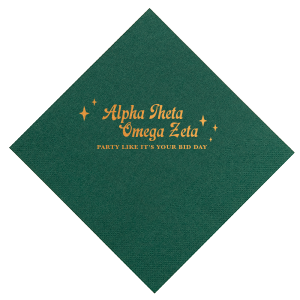 Chic Greek Week Party Sparkles Napkin