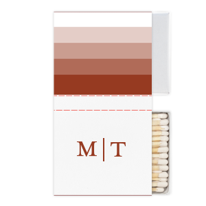 Personalized White Classic Custom Photo Matchbox with Matte Brick Ink Digital Print Colors and Matte Slate Gray Ink Digital Print Colors can't be beat. Showcase your style in every detail of your party's theme!