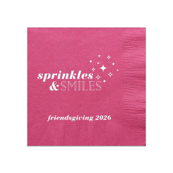 ForYourParty's chic Fuchsia Cocktail Napkin with Matte White Foil has a Starburst graphic and is good for use in Stars, Birthday themed parties and couldn't be more perfect. It's time to show off your impeccable taste.