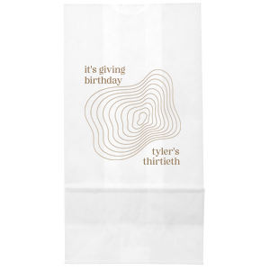 This minimal and modern bag is perfect for celebrating your upcoming birthday! Party in style and customize with your name and birthday. 