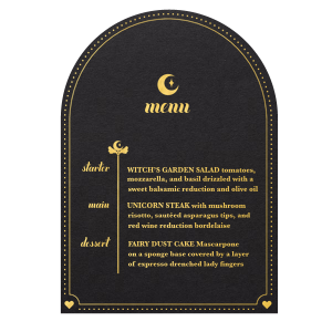 Gold foil menu / offers Gold and Black Menu / Round Menu / Circular Menu