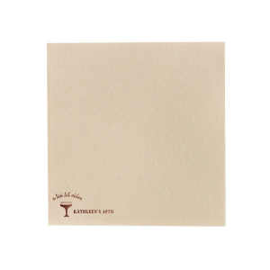 Embrace the whimsy with the A Tini Bit Older Birthday Napkin, featuring a chic, hand-drawn martini glass. The phrase "A tini bit older," scripted above the illustration, brings a playful note to the celebration. Customize beside the glass with your name and the milestone birthday in a classic serif font, adding a personal and stylish twist to your festivities.