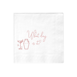 What Day Is It Martini Napkin