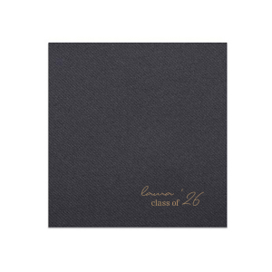 Mark the occasion with the Graduation Soiree Elegance Napkin, beautifully personalized with the graduate's name and commencement year in a contemporary script. A refined essential for any modern and classic graduation celebration.
