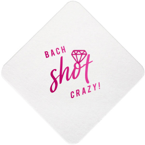The ever-popular Eggshell Square Coaster with Shiny Fuchsia Foil has a Diamond graphic and is good for use in Wedding, Bridal Shower themed parties and couldn't be more perfect. It's time to show off your impeccable taste.