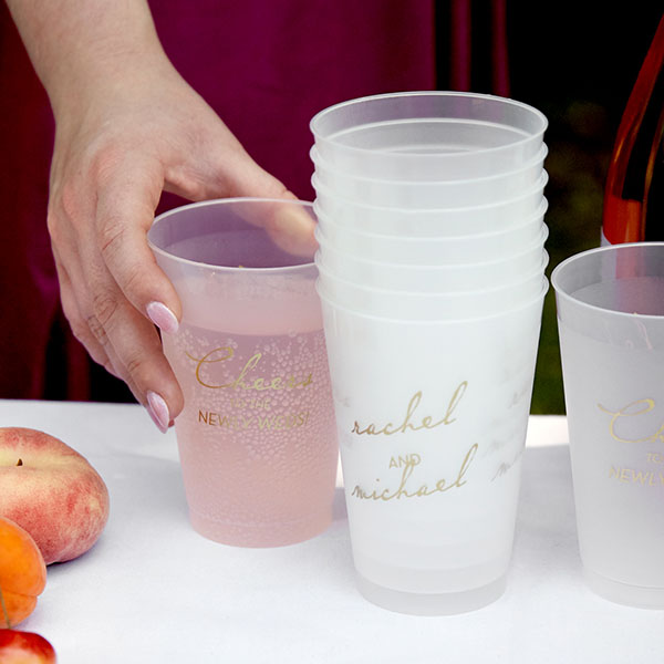Vintage Modern Newlywed Frosted Cup