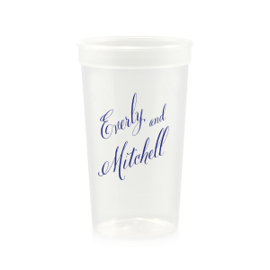 Personalized 12 oz Styrofoam Cup with Matte Cobalt Ink Cup Ink Colors can't be beat. Showcase your style in every detail of your party's theme!