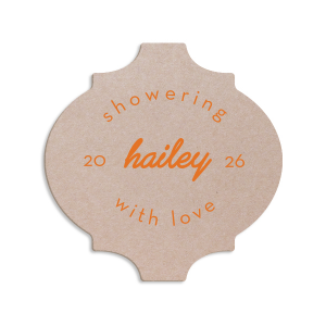 Embrace the essence of modern elegance with the Minimal Bridal Shower Coaster. The bride-to-be's name is gracefully scripted at the center, encircled by the tender sentiment "Showering with Love," with a space to add the celebration date. A chic and understated token of affection for her special day.