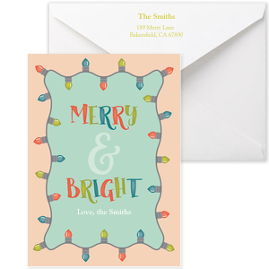 Merry And Bright Christmas Card