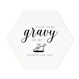 ForYourParty's chic Kraft with Blush back Nouveau Coaster with Satin Copper Penny Foil Color has a Plated Turkey graphic and is good for use in Food, Thanksgiving themed parties and will impress guests like no other. Make this party unforgettable.