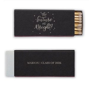 ForYourParty's elegant Natural Black Classic Matchbox with Shiny Sterling Silver Foil couldn't be more perfect. It's time to show off your impeccable taste.