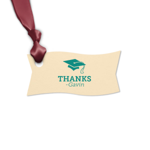 The ever-popular Stardream Copper Round Gift Tag with Matte Ivory Foil has a Cap graphic and is good for use in Graduation themed parties and can be customized to complement every last detail of your party.