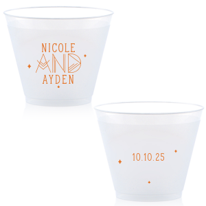 Our cCosmic Couple Names Cup is good for use in Wedding, Engagement and Bridal Shower themed parties and can be customized to complement every last detail of your party.