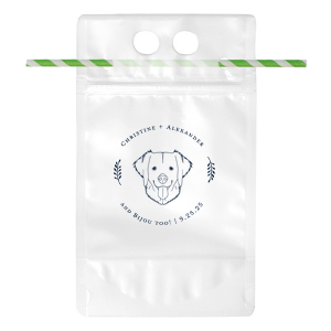 And The Dog Leaf Frame Drink Pouch